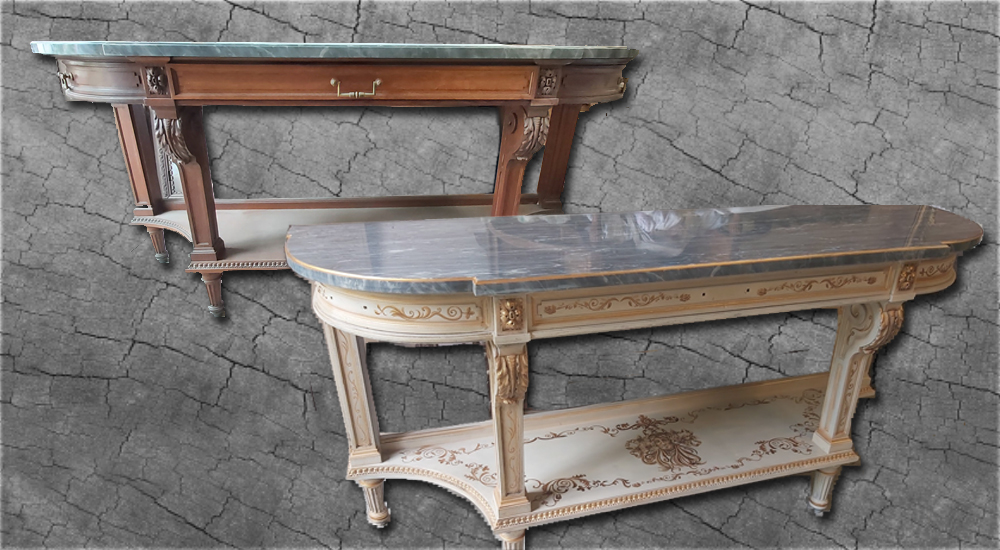 Patines anciennes et effets de matière